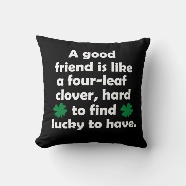 Funny friendship quote throw pillow (Front)