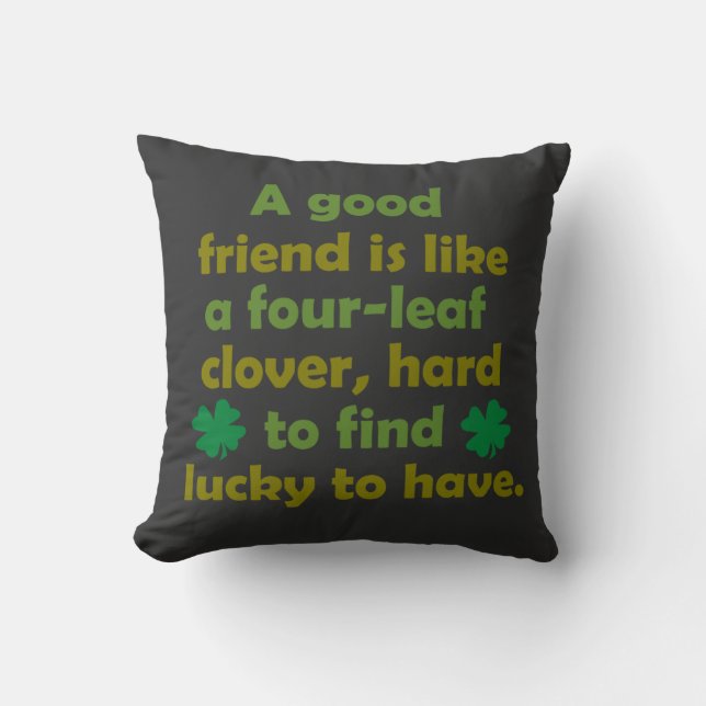 Funny friendship quote throw pillow (Front)