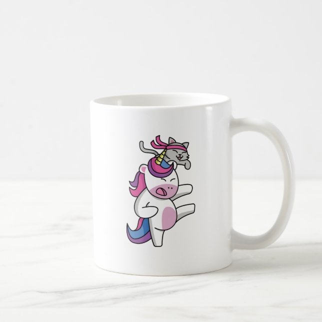 Funny Friendship Unicorn Cat Quote Coffee Mug (Right)