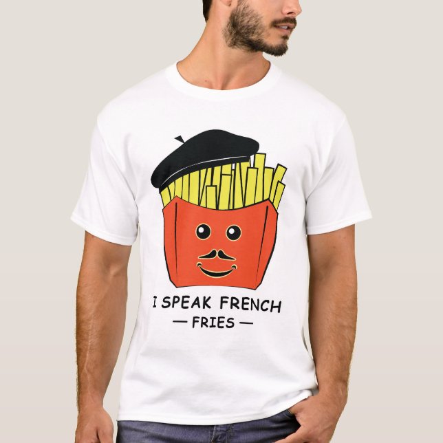 Funny Fries Design T-Shirt (Front)