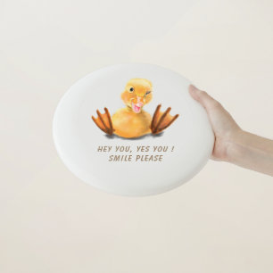 Funny Frisbee with Happy Yellow Duck - Smile