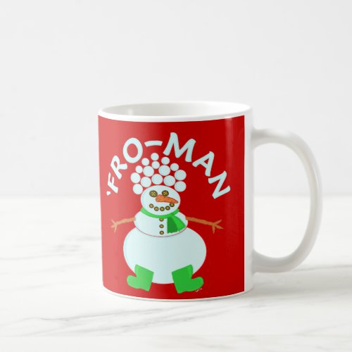 Funny Fro Snowman Christmas Coffee Mug