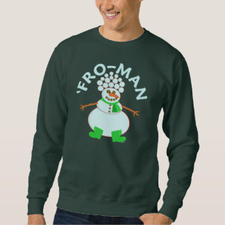 Funny 'Fro Snowman Ugly Christmas Sweater