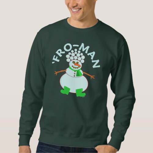 Funny Fro Snowman Ugly Christmas Sweater