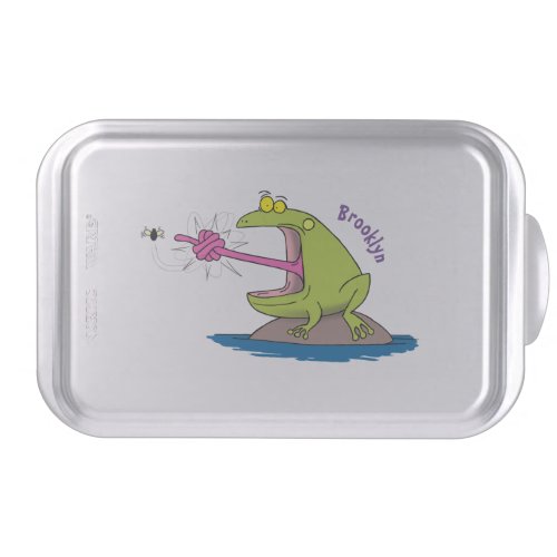 Funny frog and fly cartoon cake pan