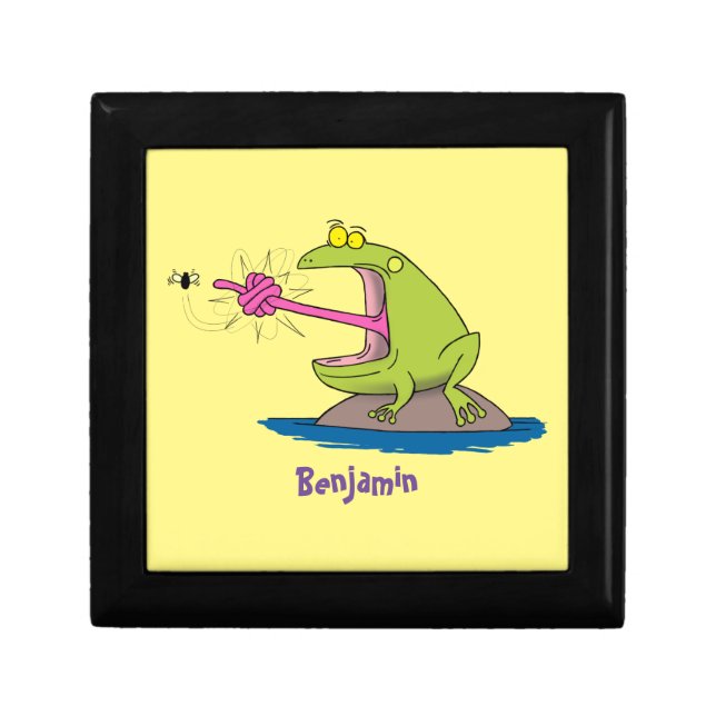 Funny frog and fly cartoon gift box (Front)