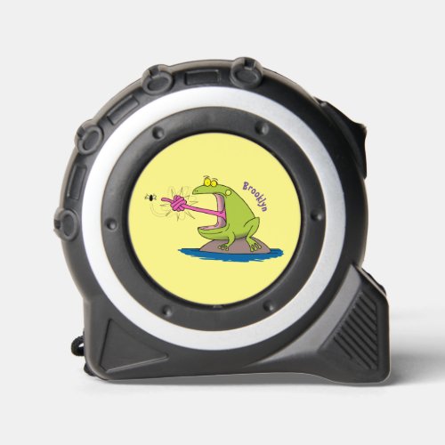 Funny frog and fly cartoon tape measure