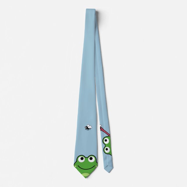 Funny Frog and Fly Neck Tie (Front)