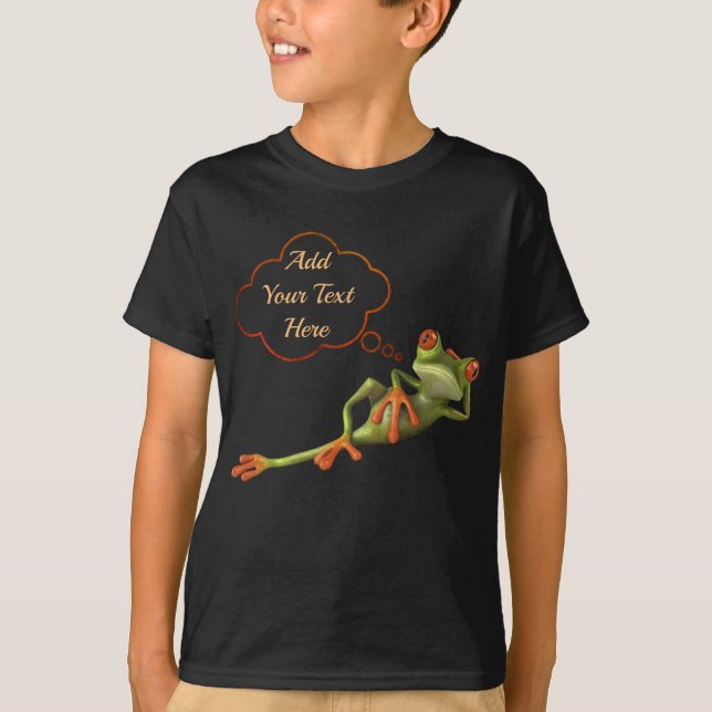 Funny frog attitude with text message or quotation T-Shirt (Front)