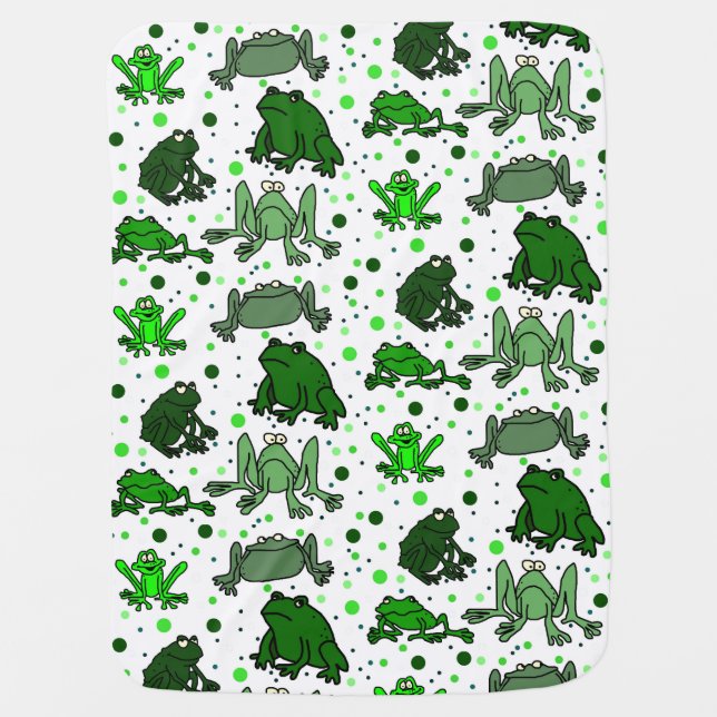 Funny Frog Baby Blanket (Front)