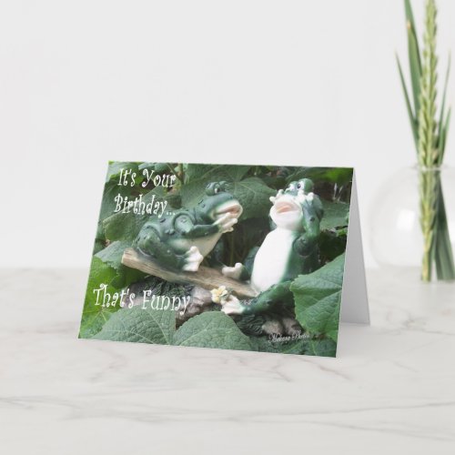 Funny Frog Bday card