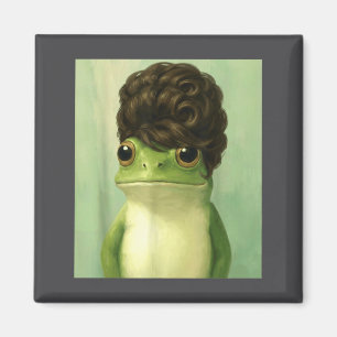 Funny Frog Beehive Bob Haircut Meme  Magnet