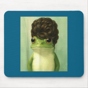 Funny Frog Beehive Bob Haircut Meme  Mouse Pad
