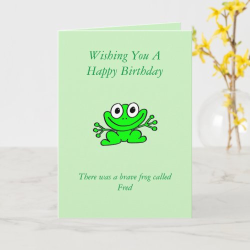 Funny Frog Birthday Card