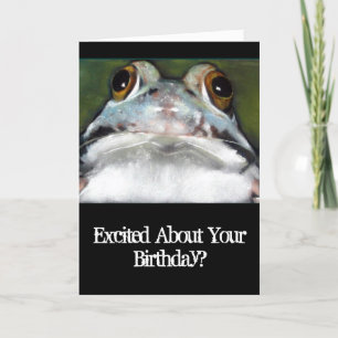 Funny Frog, Birthday Card: Original Art Card