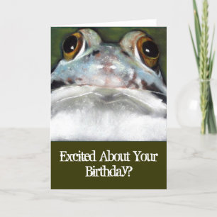 Funny Frog, Birthday Card: Original Art Card
