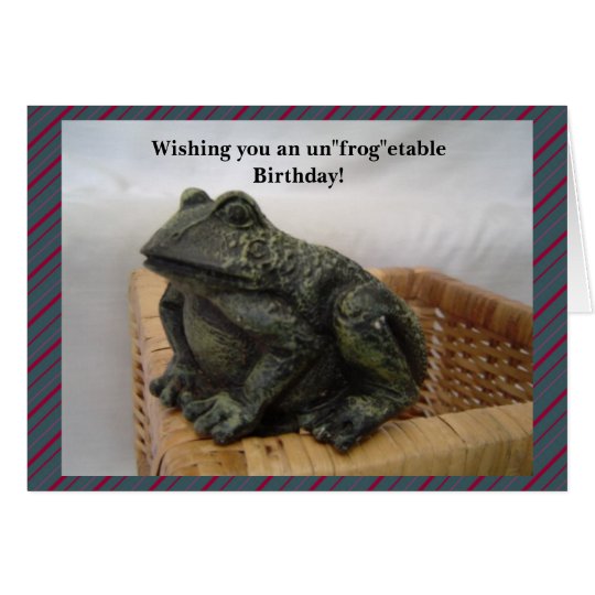 Funny Frog Birthday Greeting Card | Zazzle.com