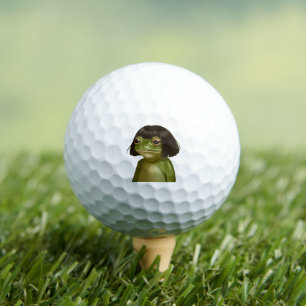 Funny Frog Bob Haircut Meme Frogs Animal Lovers Golf Balls