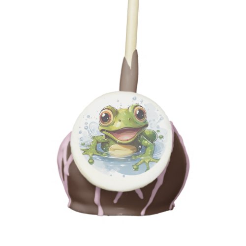 Funny frog cake pops