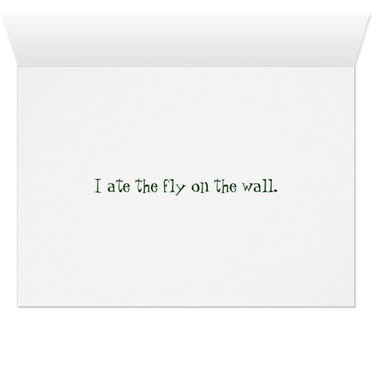 Funny Frog Card (Inside Horizontal (Bottom))