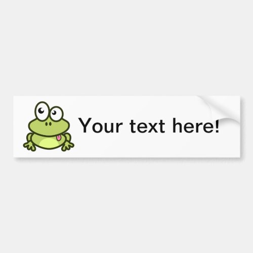 Funny frog cartoon bumper sticker