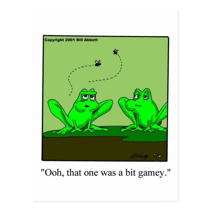 Funny Frog Cartoon Gift Postcard