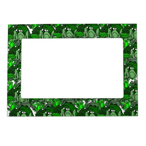 Funny Frog Cartoon Magnetic Frame