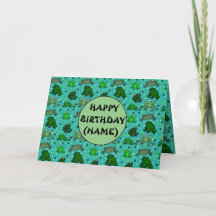 Funny Frog Cartoon Personalised Birthday