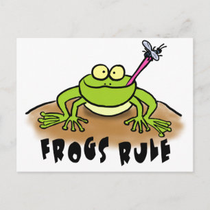 Funny Frog Cartoon Postcard