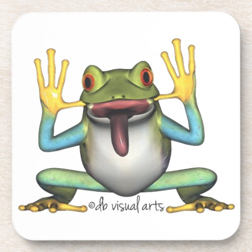 Funny Frog Cork Coaster