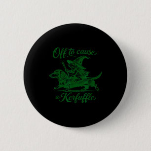 Funny frog dachshund tee graphic off to cause a button