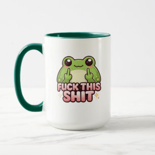 Funny Frog Double Middle Finger Mug