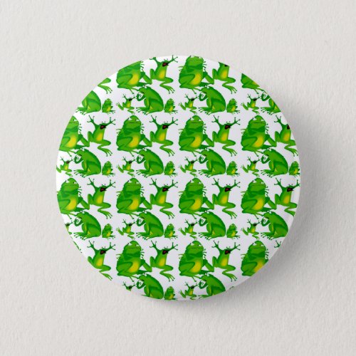 Funny Frog Emotions Mad Curious Scared Frogs Button