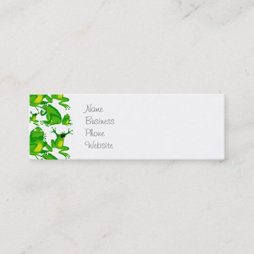 Funny Frog Emotions Mad Curious Scared Frogs Mini Business Card