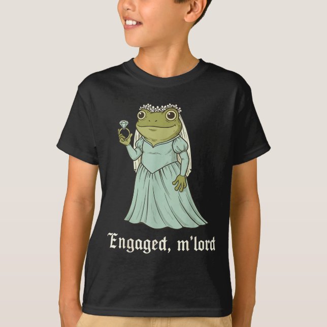Funny Frog Engagement Matching Couples Tee Snarky  (Front)