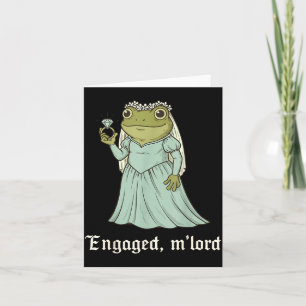 Funny Frog Engagement Matching Couples Tee Snarky  Card