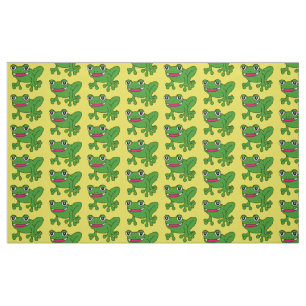 Funny frog fabric