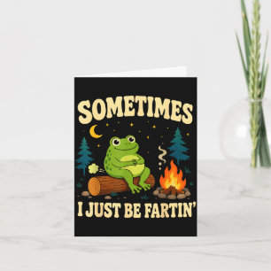 Funny frog fart joke camping campfire animal humor card