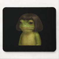 Funny Frog Girl Bob Hair Meme Art 