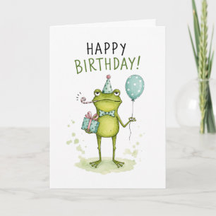 Funny Frog Happy Birthday Card For All Ages