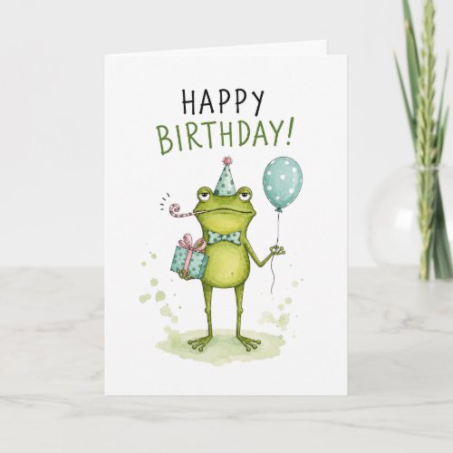 Funny Frog Happy Birthday Card For All Ages