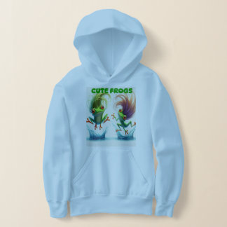 funny frog hoodies for kids