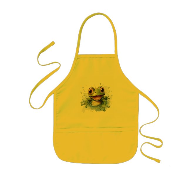 Funny frog kids' apron (Front)