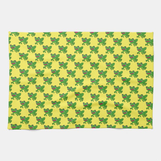 Funny frog kitchen towel (Horizontal)