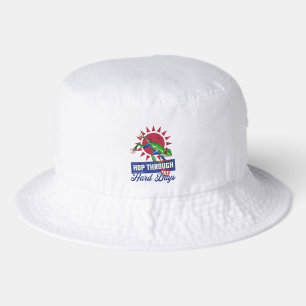 Funny Frog Lover Gift Hop Through Hard Days Bucket Hat