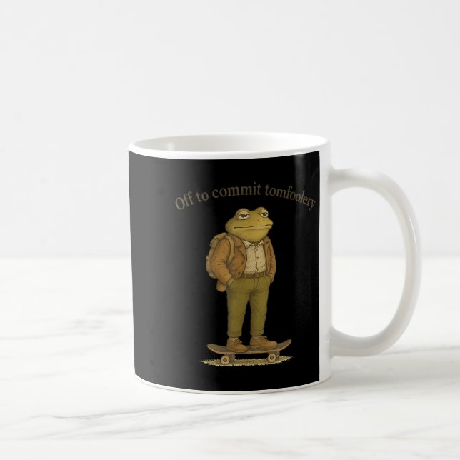 Funny Frog Meme Silly Dark Humor Off To Commit Tom Coffee Mug (Right)