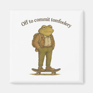 Funny Frog Meme Silly Dark Humor Off To Commit Tom Magnet