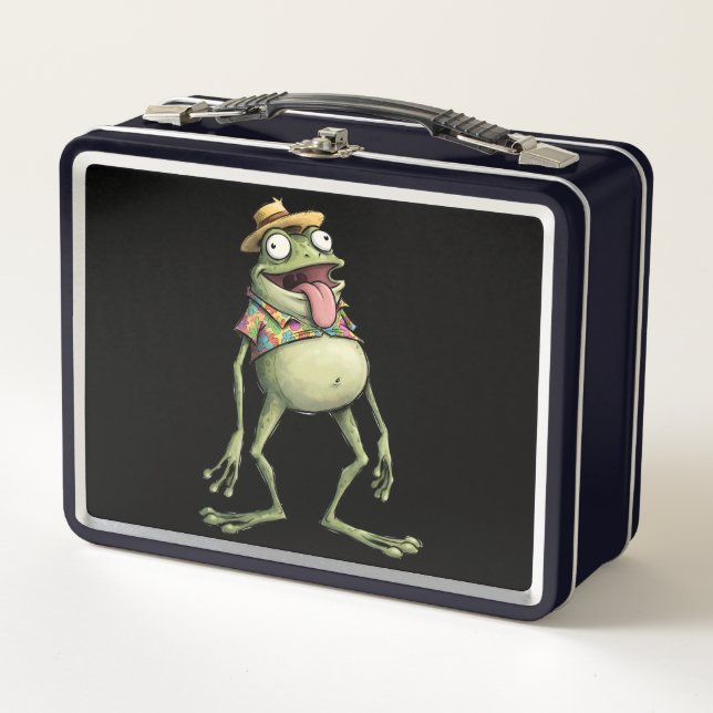 Funny Frog Metal Lunch Box (Front)