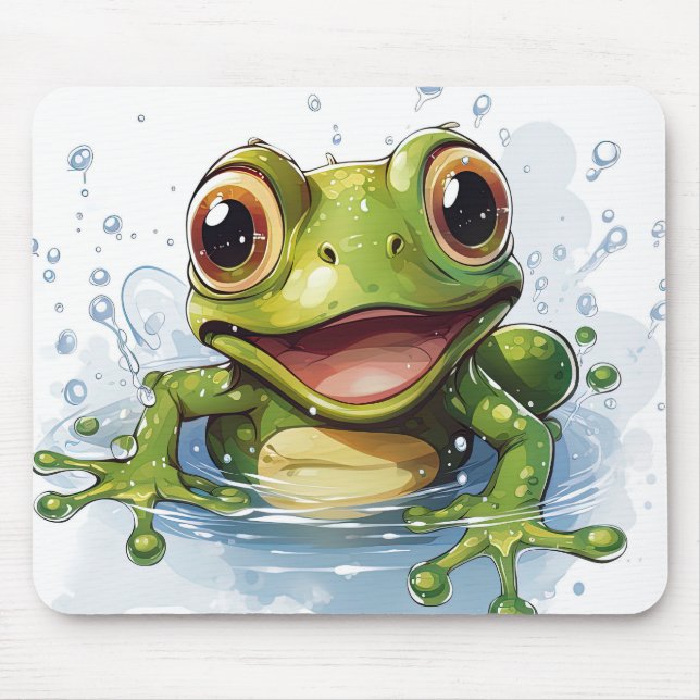 Funny frog mouse pad (Front)