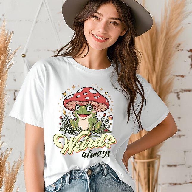 Funny Frog Mushroom Cute Shy Introvert Tri-Blend Shirt (Creator Uploaded)